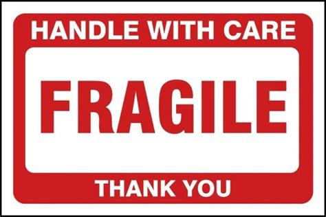 Handle With Care Fragile Thank You International Shipping Label Mpc104