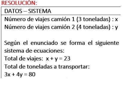 Con Dos Camiones Cuyas Capacidades De Carga Son Respectivamente De Y