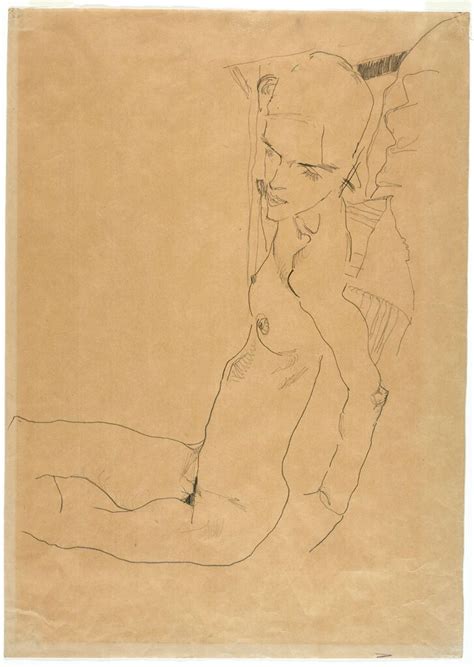 Seated Nude Harvard Art Museums Harvard Art Museum Egon Schiele Art Museum