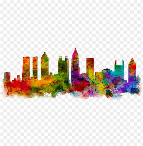 Raphic Banner Design Png Picture Free Library Atlanta Skyline Drawi