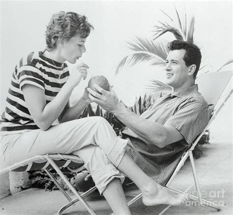 Rock Hudson And Wife During Honeymoon Photograph By Bettmann Fine Art