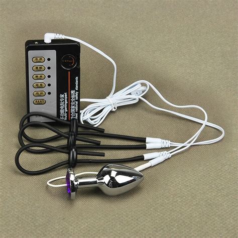 Electro Shock Medical Sex Products Electrical Stimulate Metal Butt Plug Penis Enlargement Ring