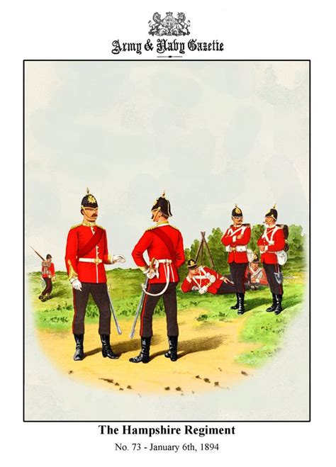 British The Hampshire Regiment C 1890 By R Simkin British Armed Forces British Soldier