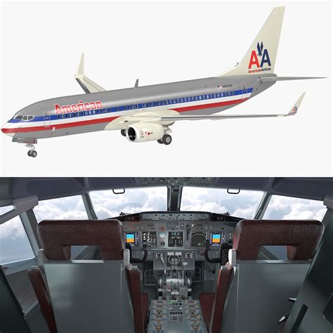 Boeing 737-800 interior american airlines 3D model - TurboSquid 1178216