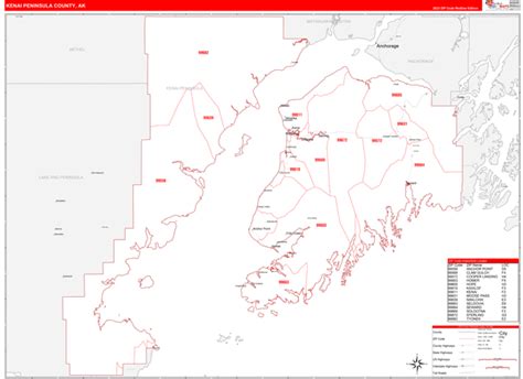 Digital Maps Of Kenai Peninsula Borough County Alaska