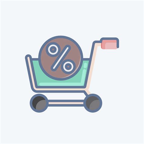 Icon Discount Related To Online Store Symbol Doodle Style Simple