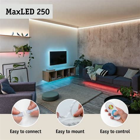 MaxLED 250 LED Strip Warmweiß Einzelstripe 5m 19W 300lm m 2700K