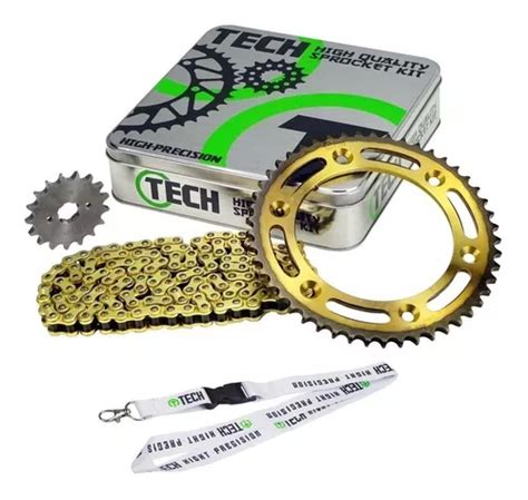 Kit Transmision Tech Honda Xr L Xr L C Cadena Oro Fas