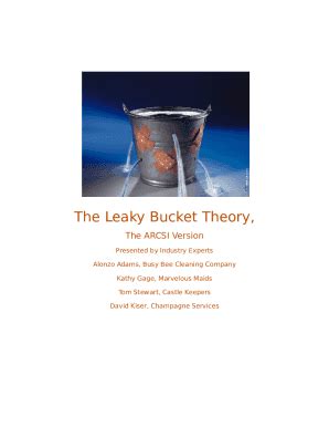 The Leaky Bucket Analogy Doc Template Pdffiller