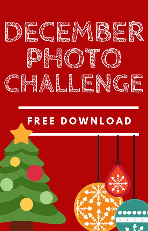 December Photo Challenge - Photo A Day Printable 