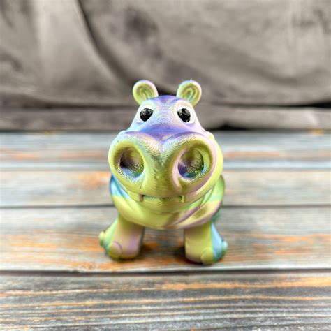 Baby Hippo Articulated D Printed Fidget Figure Etsy