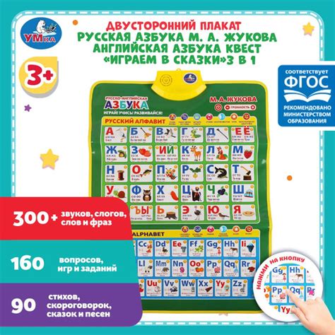 Плакат на стену говорящая азбука в школу алфавит для детей Умка ...