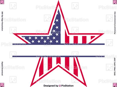 50 American Flag Stars Svg – PixStation