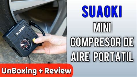 Suaoki Mini Compresor De Aire Port Til Multiuso Unboxing Review En