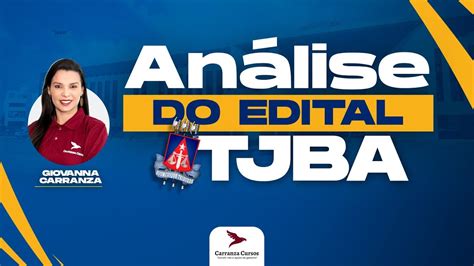 Tjba An Lise Do Edital Tribunal De Justi A Da Bahia Profa