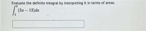 Solved Evaluate The Definite Integral By Interpreting It In