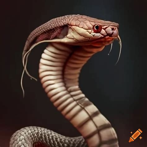 Illustration Of A Hybrid Creature With Cobra Head And Centipede Body