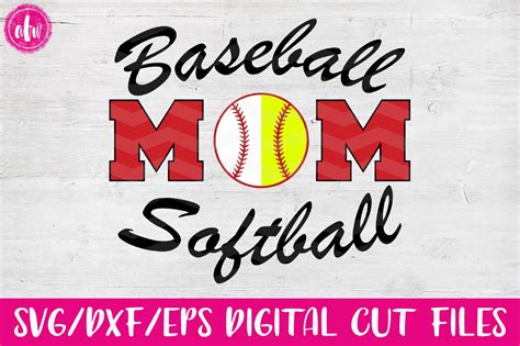 Baseball Softball Mom Svg Dxf Eps Cut Files 15323 Svgs Design