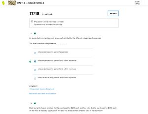 Sophia Financial Management Unit Milestone Concept End Of