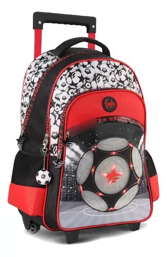 Mochila Carro Footy Pulgadas New Champions Luz Led Nene