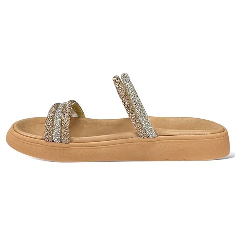 Tamanco Moleca Papete Strass Nude Bege