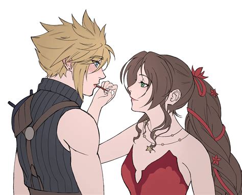 Cloud Strife Aerith Gainsborough And Aerith Gainsborough Final Fantasy And 2 More Drawn By