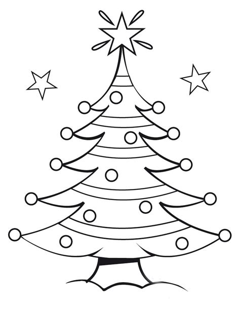 Free Coloring Pages Christmas Tree Coloring Pages