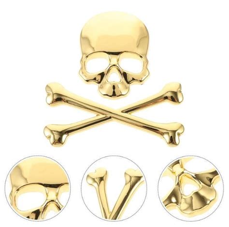 Auto D Totenkopf Metall Aufkleber Gold Sticker Emblem Badge Kaufen