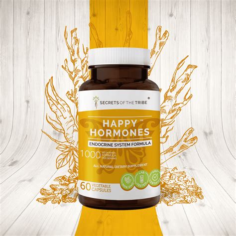 Happy Hormones 60 Capsules 500 Mg Ashwagandha Astragalus Licorice Stinging Nettle Rhodiola