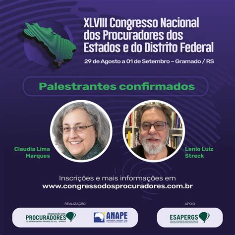 Organizadores Divulgam Os Primeiros Palestrantes Do Congresso Nacional