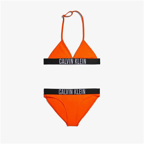 Calvin Klein Triangle Ocuk Turuncu Bikini Seti Superstep Mayo Mayo Ort Superstep