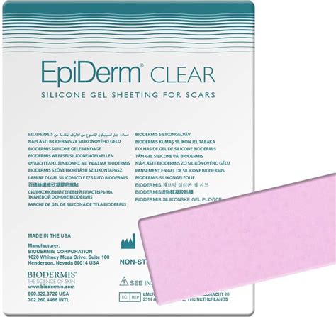 Biodermis Epiderm Tiritas Cicatrizantes X Cm Silicona Transparente