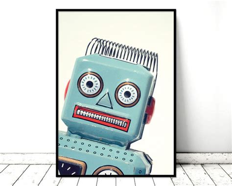 Printable Art Poster Vintage Retro Robot Wall Art. Printable INSTANT ...