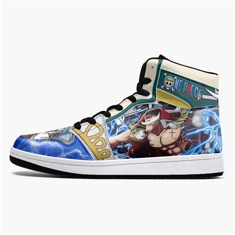 Whitebeard Marineford One Piece Mid 1 Basketball Shoes - AnimeBape