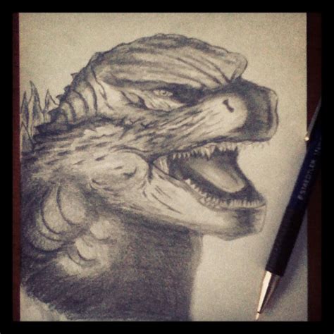 Godzilla Sketch 3 by lerod2 on DeviantArt