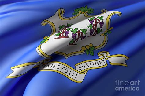 Connecticut State Flag Digital Art By Enrique Ramos Lopez Fine Art