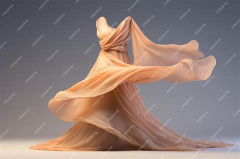 Premium Photo Smooth Silk Fabric Draping Flow