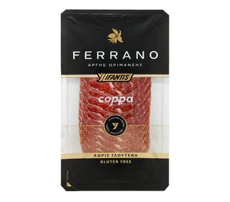 IFANTIS FERRANO Coppa Slices 70g Gluten Free Cheap Basket