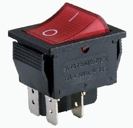 Sc767 Baokezhen On-off With Illuminated 6 Pins Boat Power Rocker Switch ...