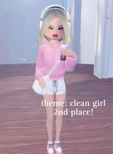 Theme Clean Girl 2nd Place No Vip Dress To Impress In 2024 Vip Dress Dress To Impress