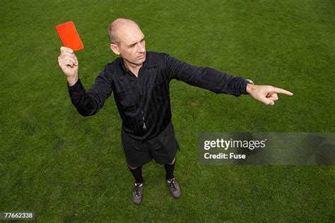 Soccer Referee Red Card Pointing Photos and Premium High Res Pictures ...