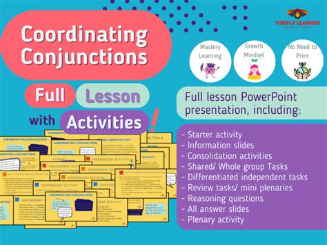 Coordinating Conjunctions Complete Lesson And Activities No Printing