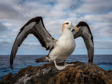 A Wandering Albatross Captured In Its Natural Habitat Photo | JPG Free ...