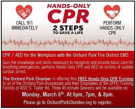 Hands Only Cpr With Aed Orchard Park Chamber Of Commerce