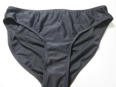 NWT Marina West Womens Size L Bikini Bottom Black Hipster Beachwear
