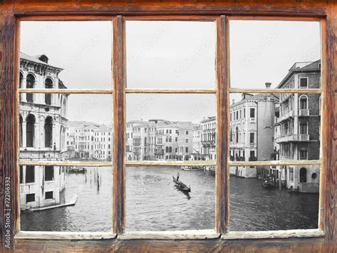 Blick Durchs Fenster Venedig Stock Foto Adobe Stock