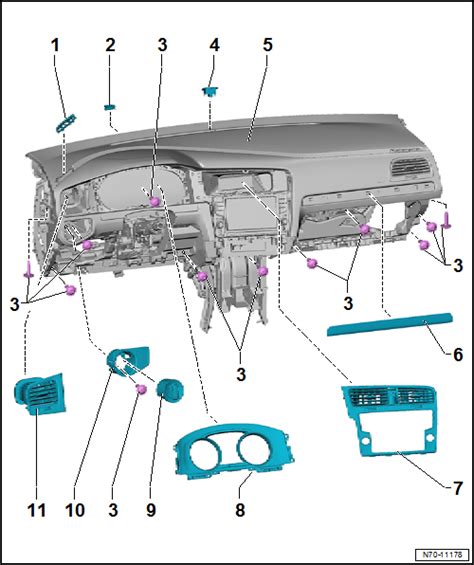 Volkswagen Golf Service Repair Manual Assembly Overview Dash