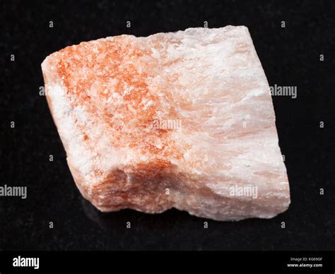 Macro Shooting Of Natural Mineral Rock Specimen Raw Selenite Stone On