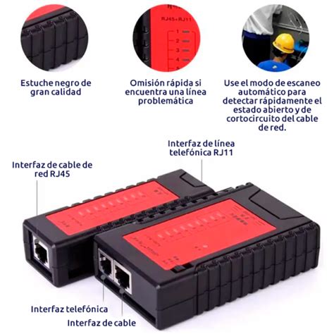 Testeador Probador Cable Red Lan Utp Rj45 Rj11 Con Batería JPSYSTEMS