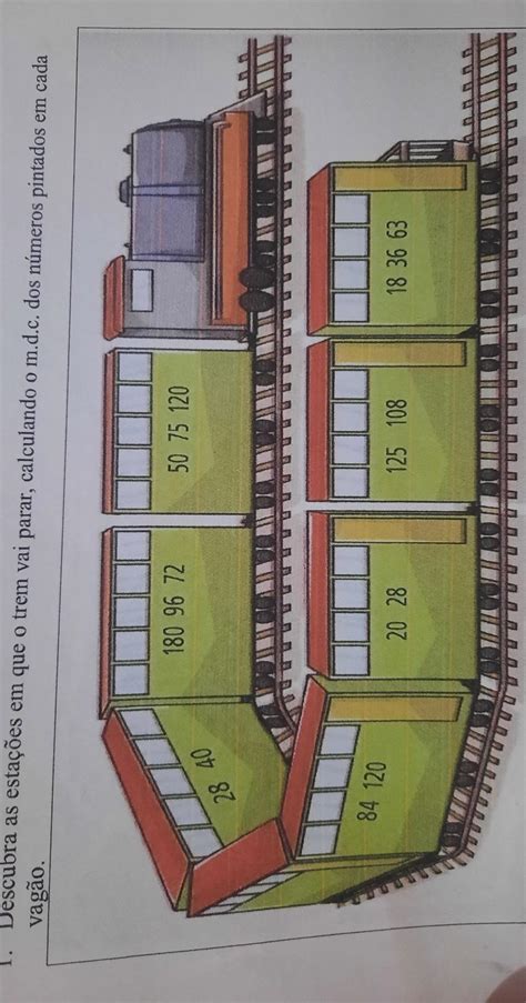 Descubra as estações em que o trem vai parar calculando o m d c dos